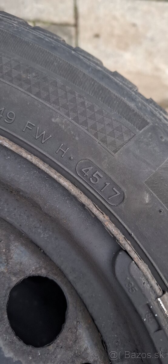 Predám zimné pneumatiky s diskami – 195/60 R16 - 5