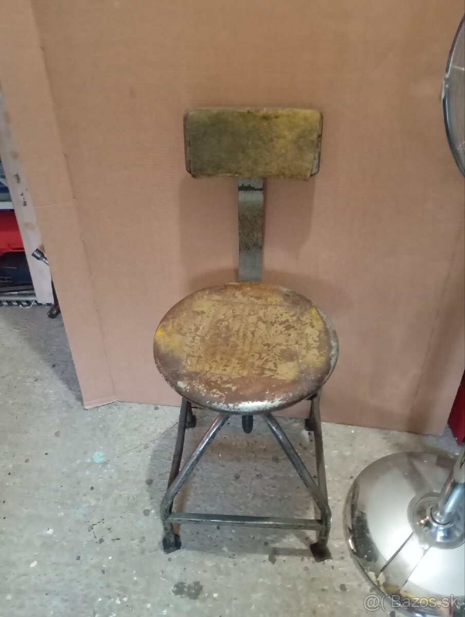 Otočna stolička s operadlom-ocelova - 5