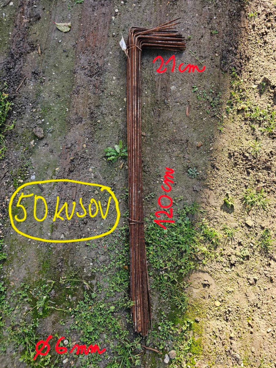 Predám betonársku oceľ-roxory a strmene - 5