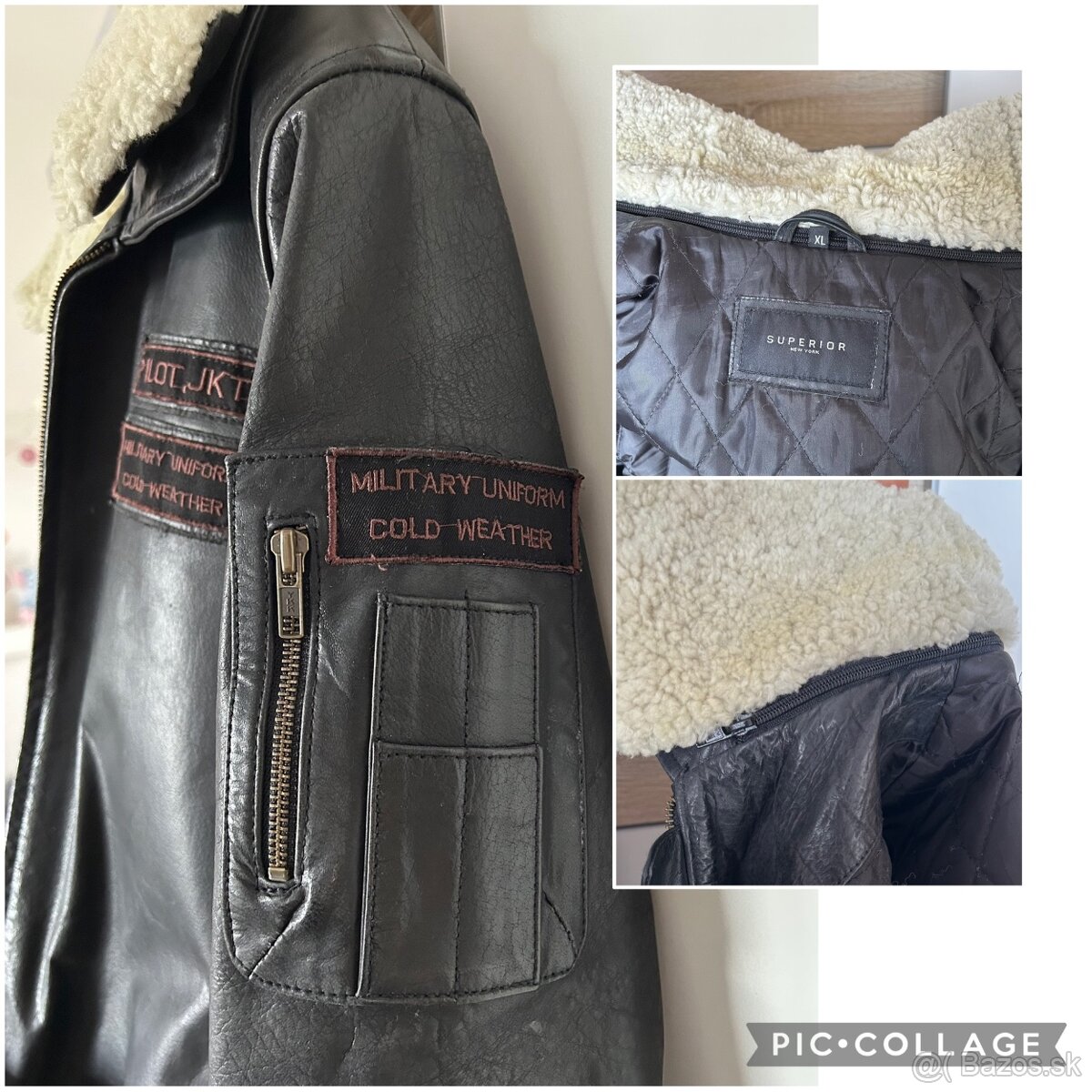 Pánska kožná bunda (PILOT) - 5