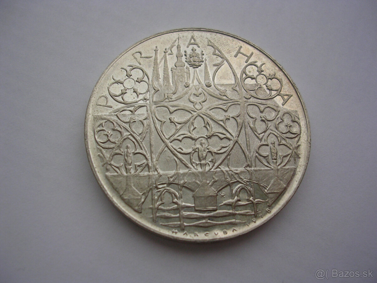 Ag medaila 10 dukát Karel IV. - návrh Jiří HARCUBA 1978 - 5