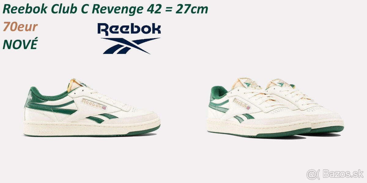 Reebok Club C Revenge, Šľapky Reebok, Rukavice - 5