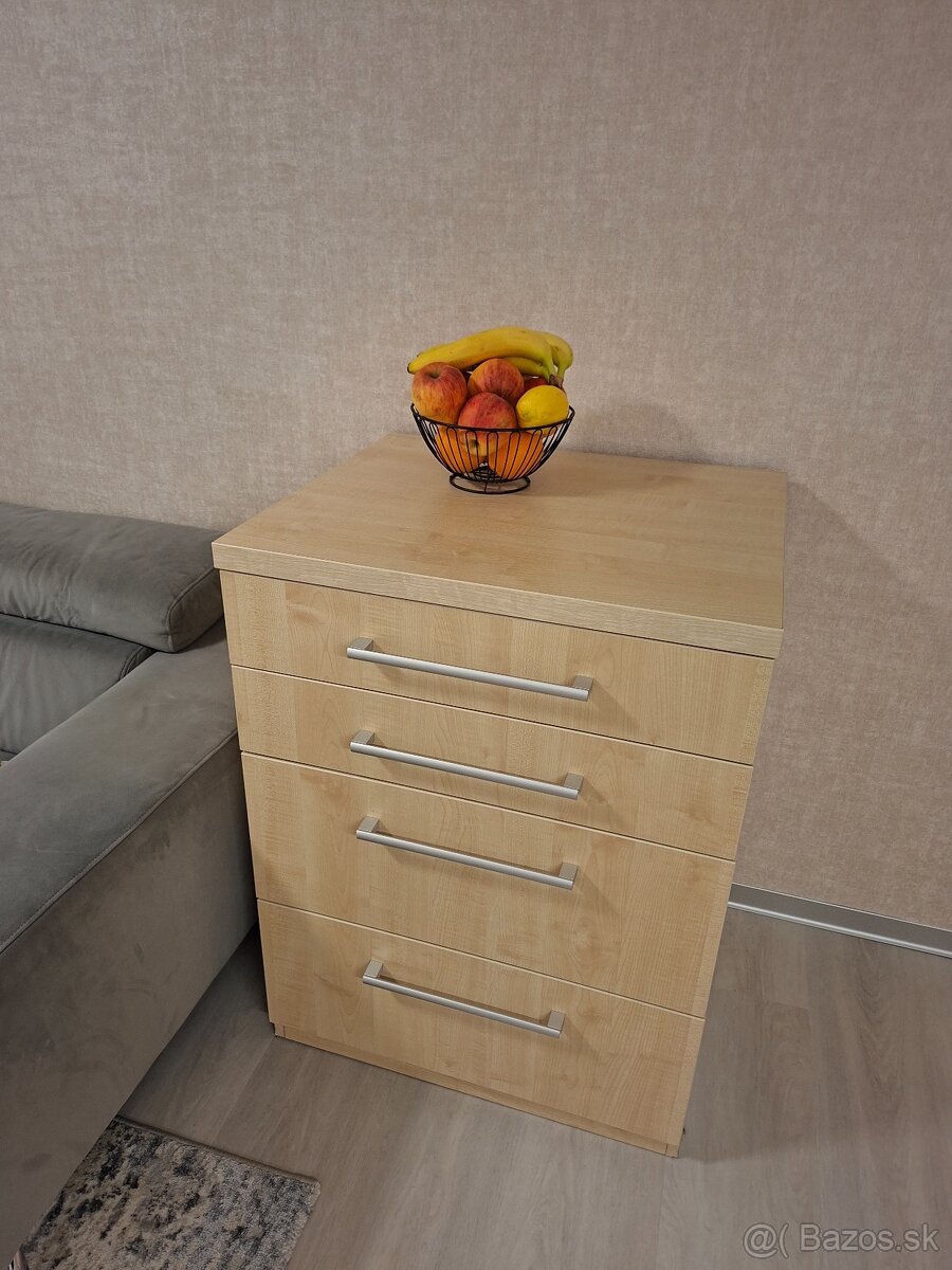 skriňa, knižnica, komoda a závesná skrinka - 5