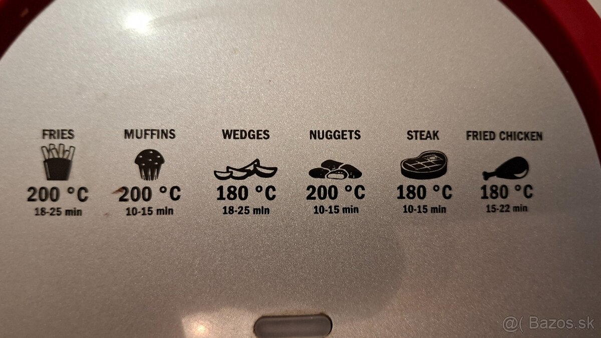 Fritéza Delimano AIR FRYER RED, používaná - 5