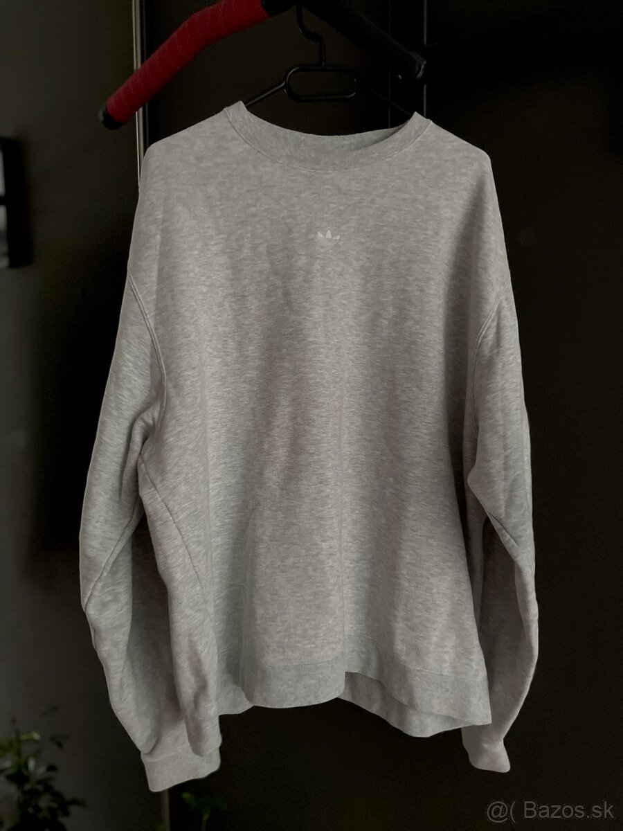 Sivá pánska mikina Adidas vo veľkosti XL - 5