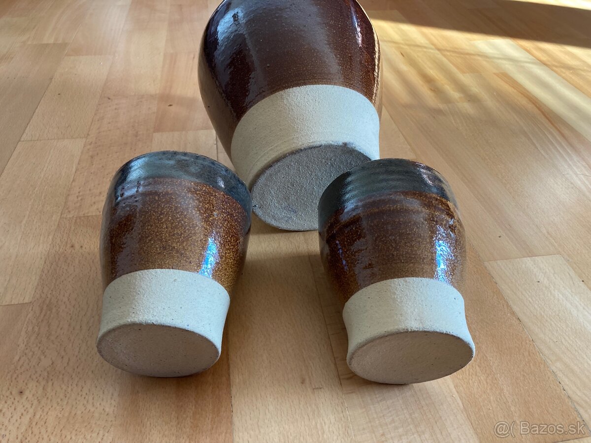 Predám keramický džbán + 2 poháre - 5