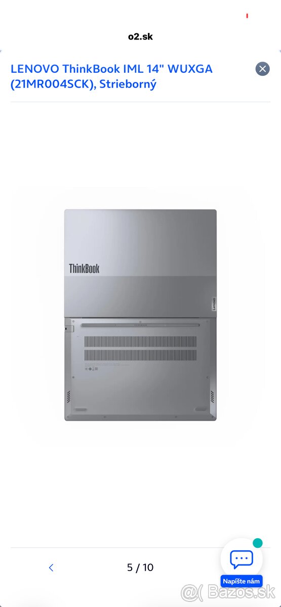 Lenovo ThinkBook IML 14” VUXGA - 5