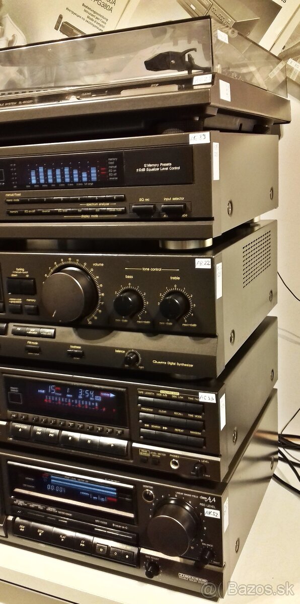 Zostava TECHNICS gramofon, equalizer, receiver, CD, deck B03 - 5