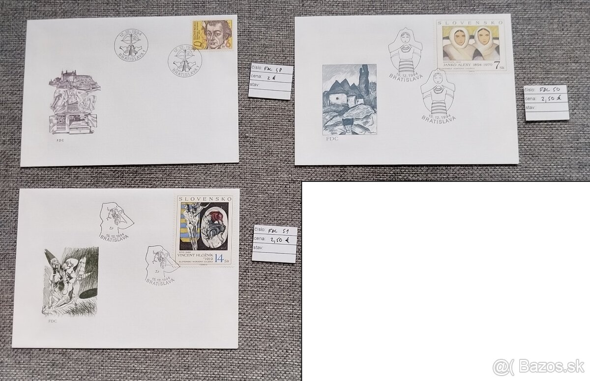 FDC Slovenská republika, korunová mena - 5