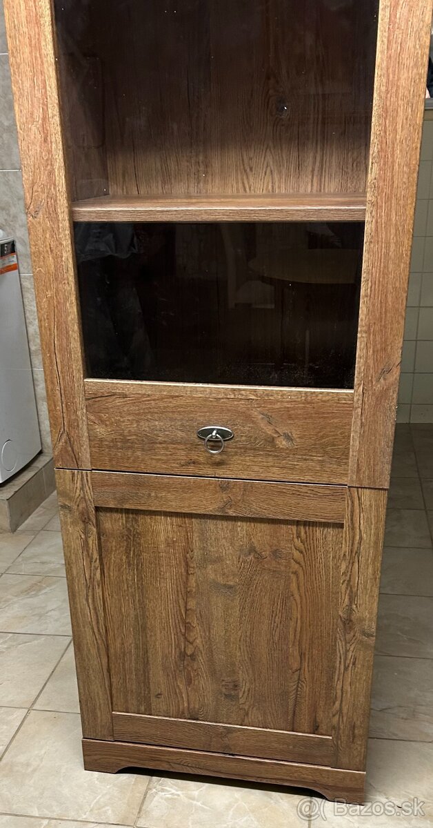 Vitrina so sklom 1 dverová dub - NOVA - 5