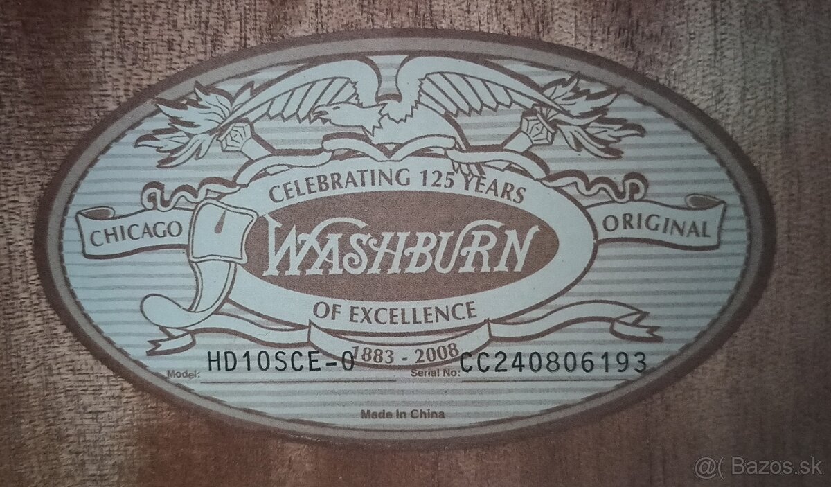Predam el.ak. gitaru Washburn HD10SCE. - 5