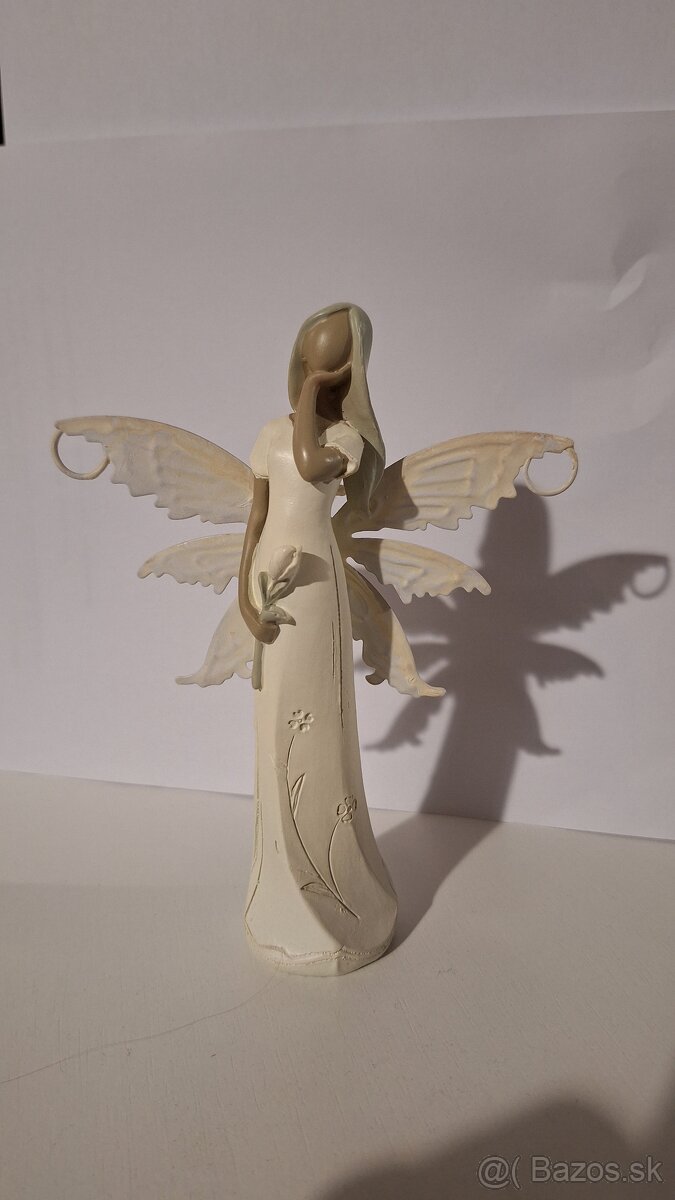 Tri anjelské figúrky + krížik ako darček - 5