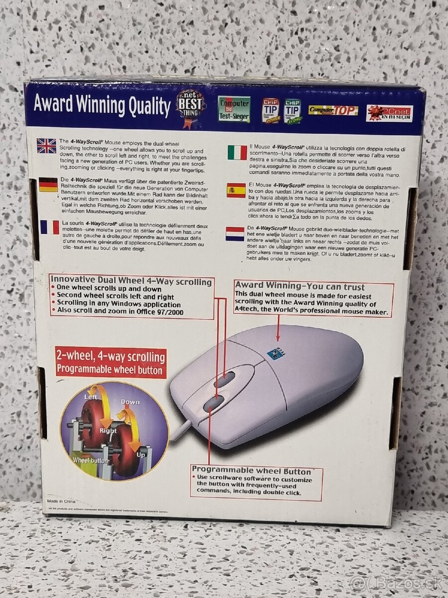 myš A4Tech USB 4-Way Scrolling Mouse 》rare retro hardware - 5