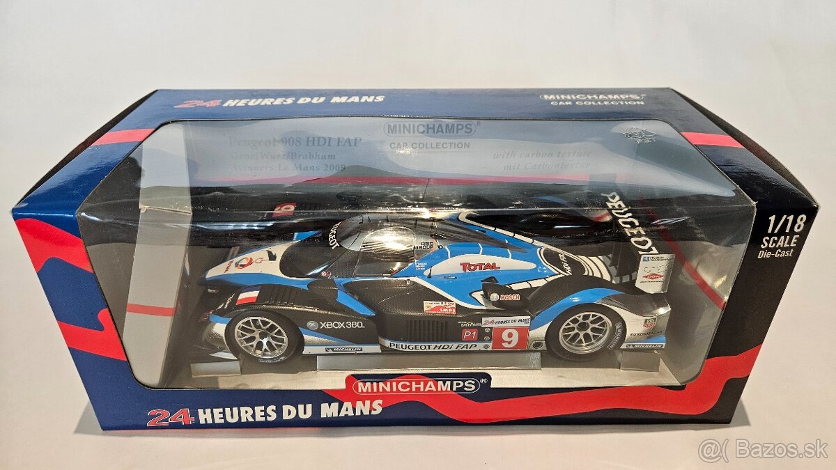 Minichamps 1:18 Peugeot 908 HDI víťaz Le Mans 2009 - 5