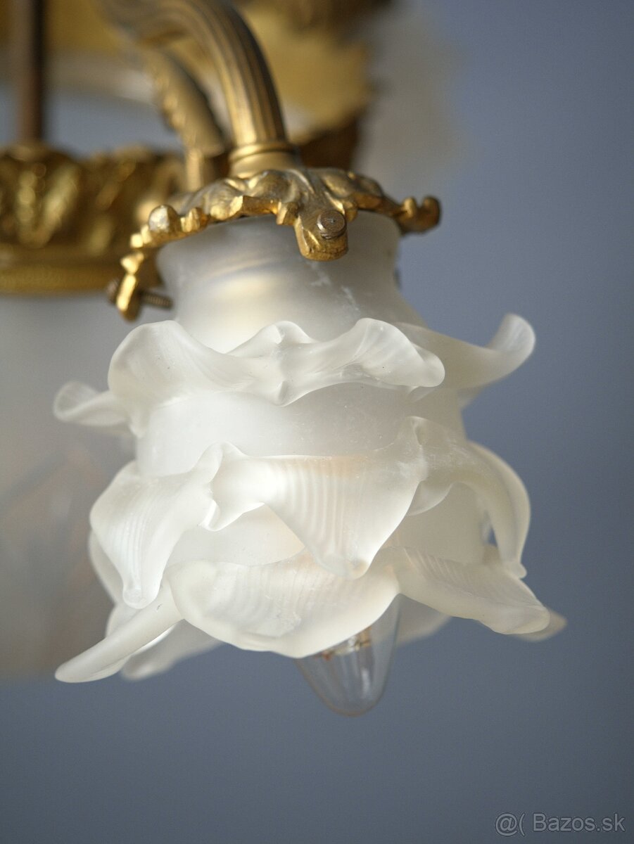 Starožitný secesný luster - 5