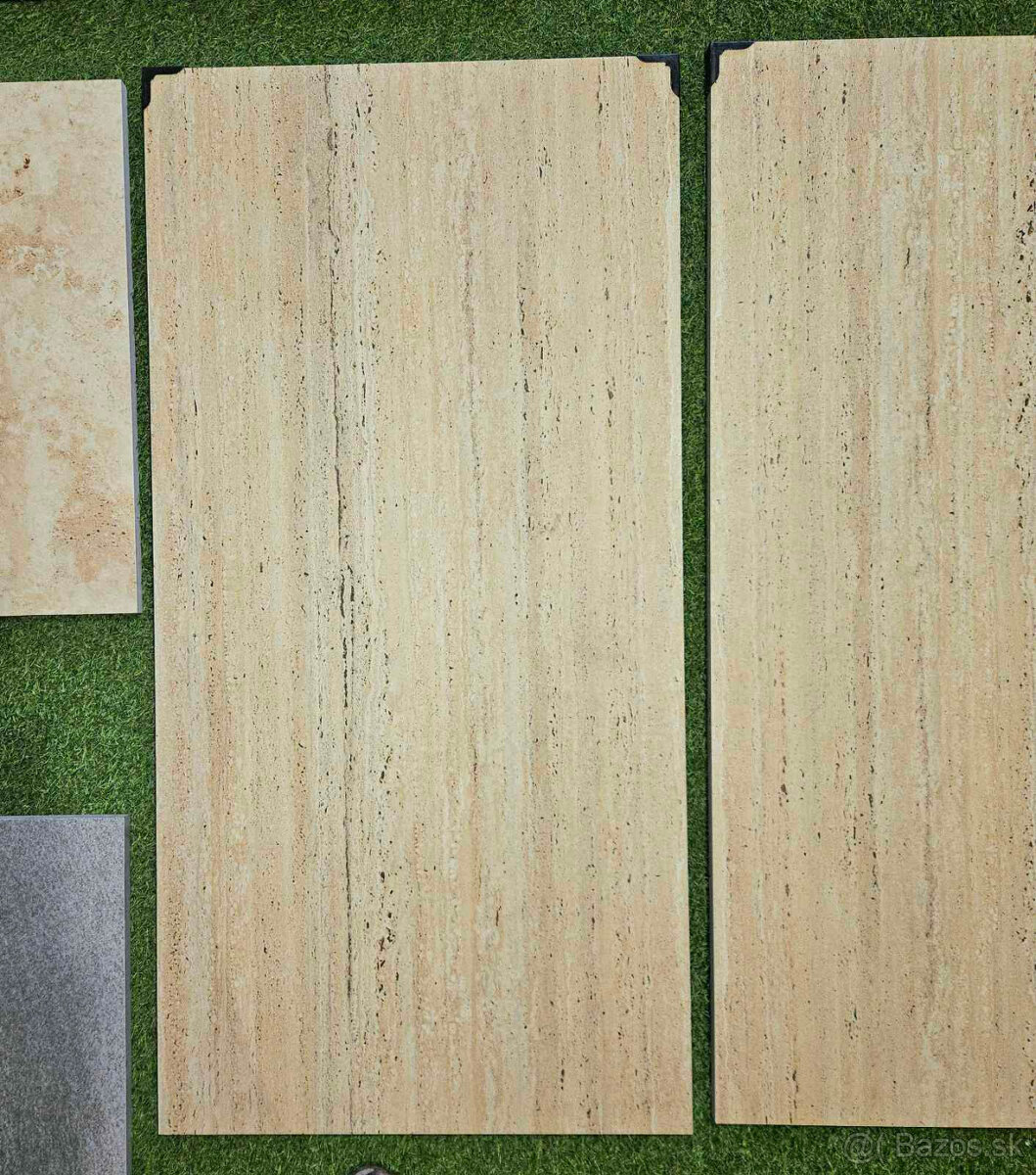 Terasová dlažba gres 2cm, 120x60 Travertín Gold protišmyk - 5