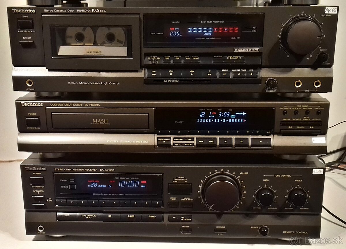 Zostava TECHNICS B02 gramofon, equalizer, deck, CD, receiver - 5