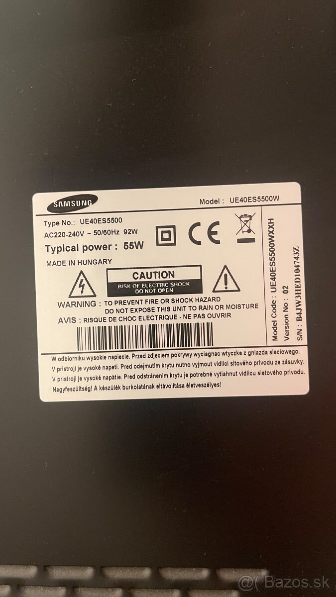 Samsung ue40es5500w - 5