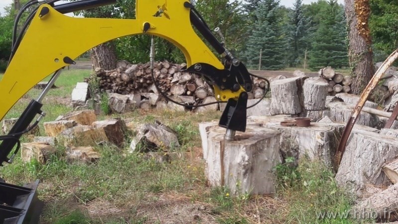 Kuželová štiepačka pre minibager s hydormotorom 10kw - 5