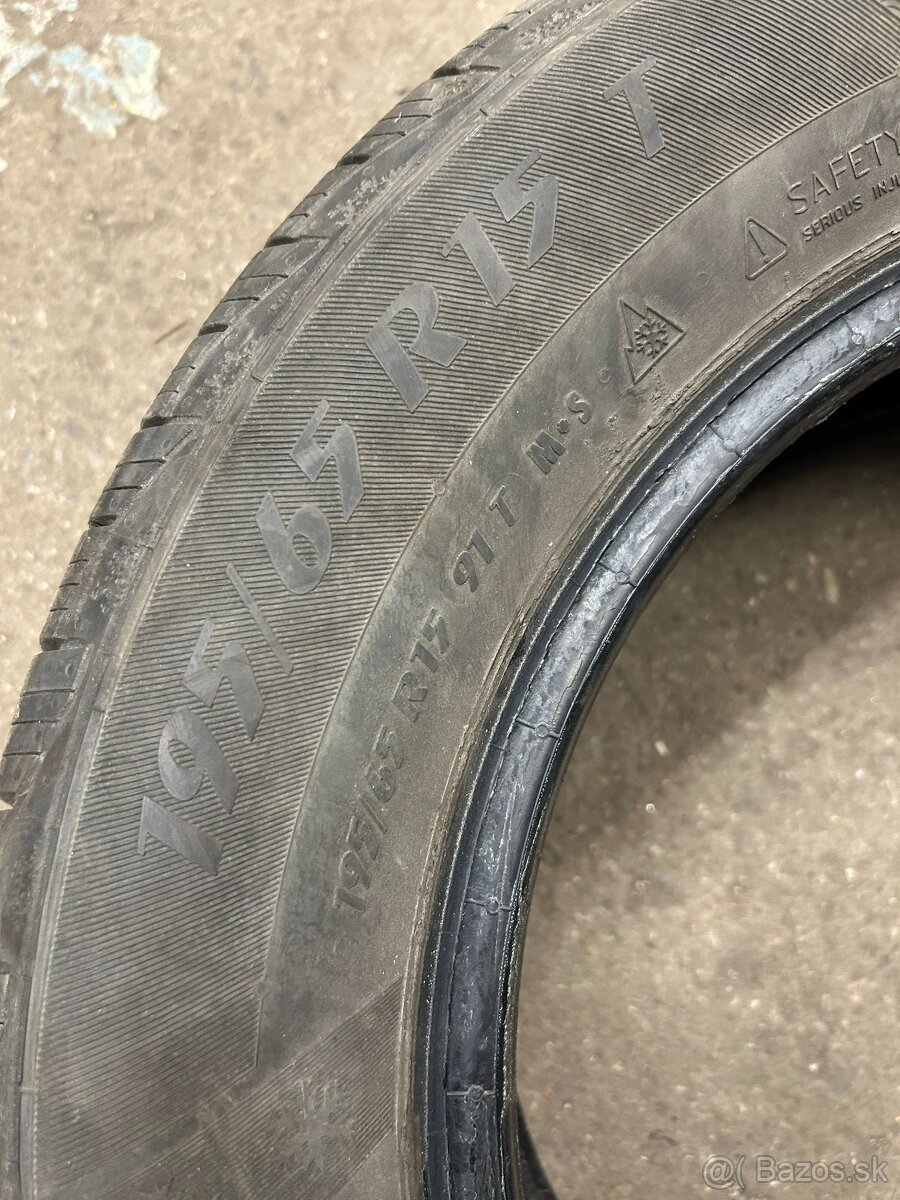 Predám zimné pneumatiky 195/65 R15 Matador sibir snow - 5