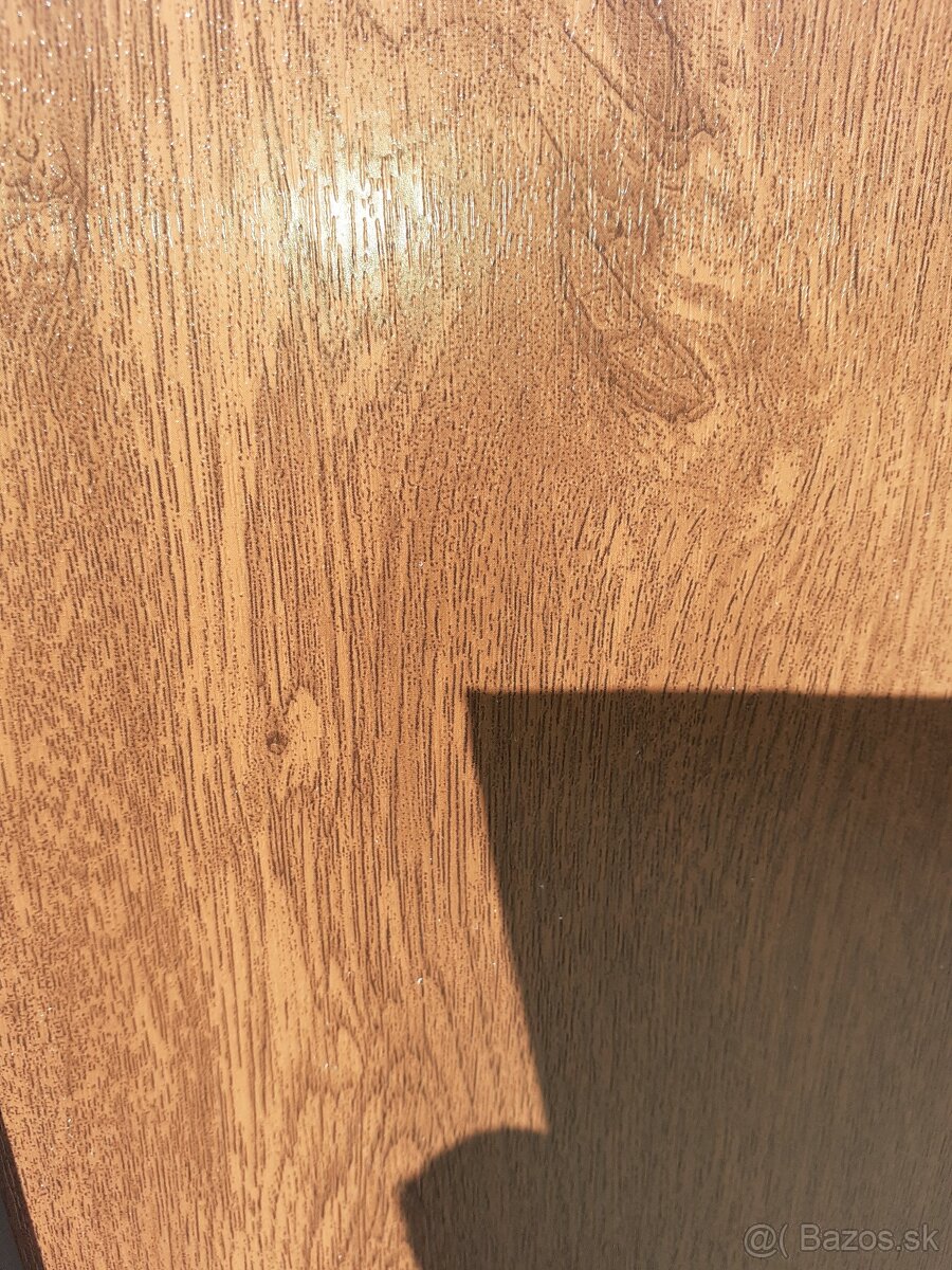 Predám dvojdielne vchodové plastové dvere 146x210 orech 3skl - 5