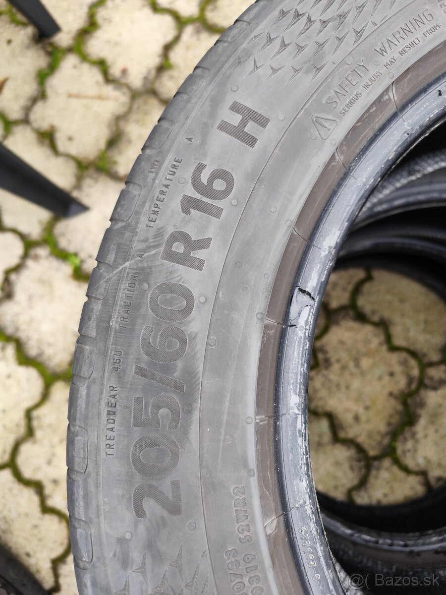 4ks letné pneumatiky Continental 205/60 R16 - 5