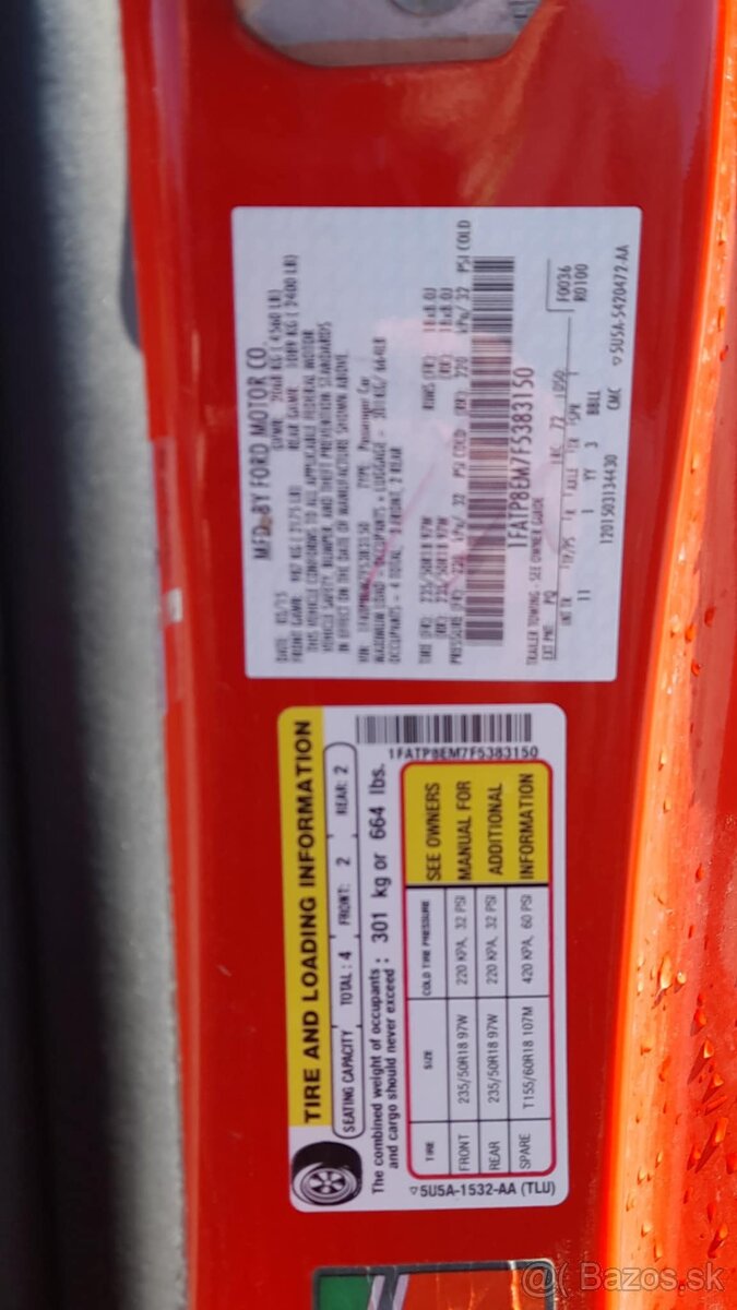 Ford Mustang cabrio 3,7 V6 - 5