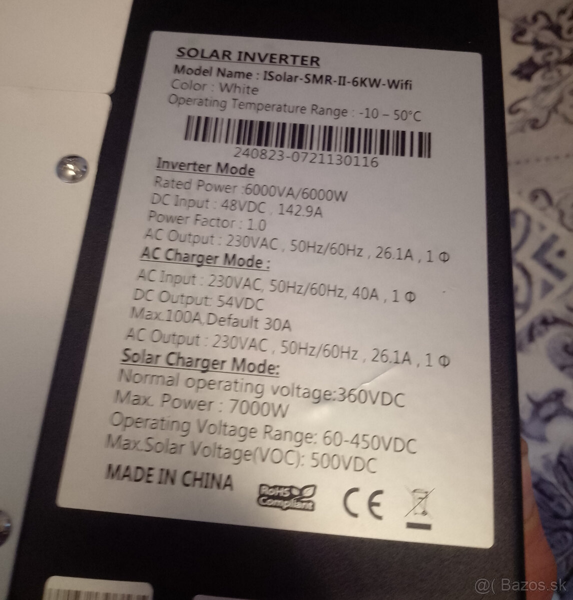 Solárny hybridný menič 48V 6kW Easun - 5