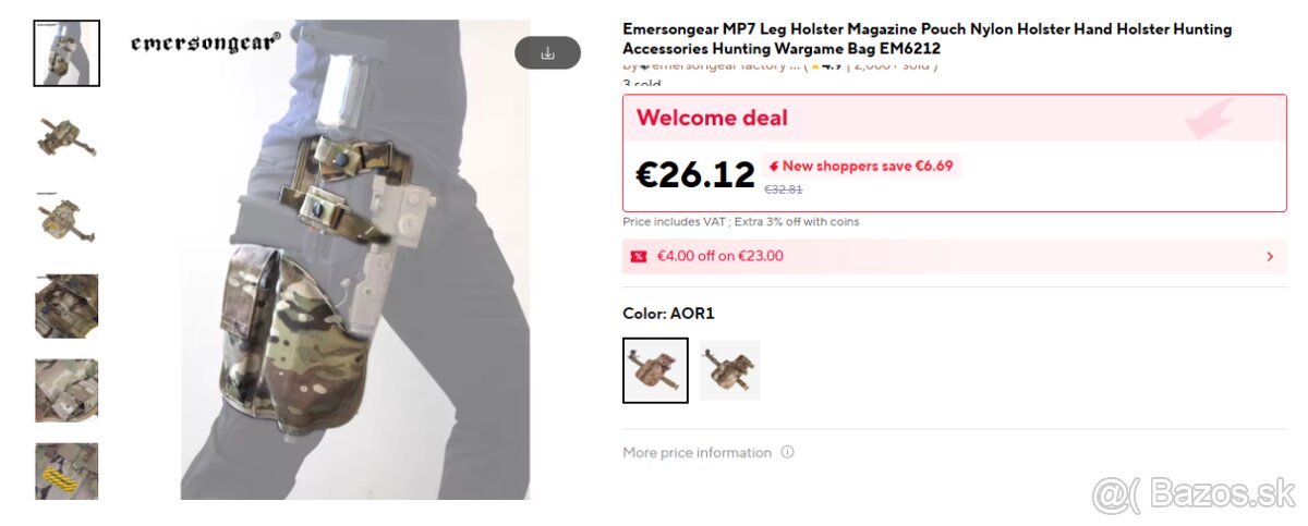 Airsoft mp7 + 5 zasobníkov + doplnky - 5