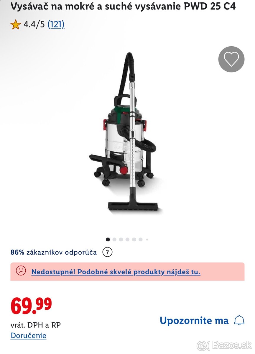 Parkside vysávač mokré a suché vysávanie - 5