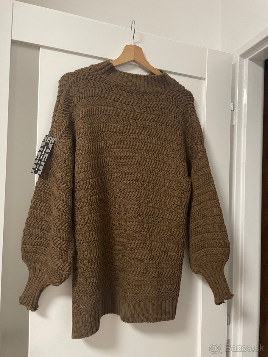 Hnedý pletený sveter - 5