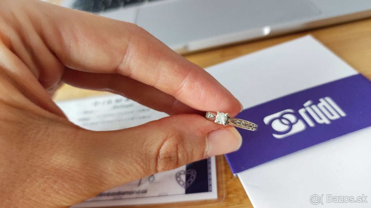 Zásnubný prsteň (Rýdl) s briliantmi - 5