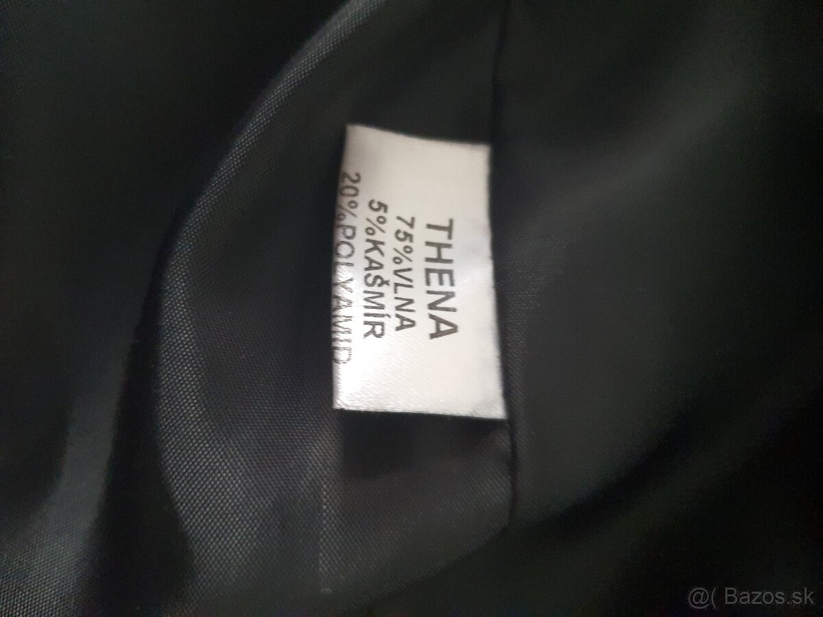 čierny zimný kabát velkosť 44-46 - 5