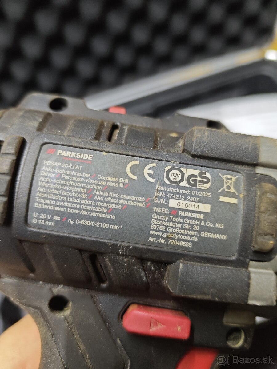 Parkside aku vŕtačka + nabíjačka + batéria - 5