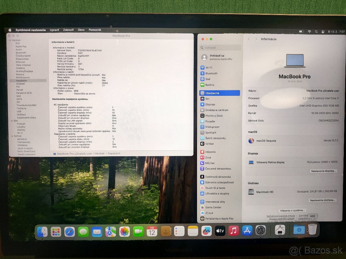 Apple MacBook Pro 15 2018 – i7 / 16GB / 256GB - 5