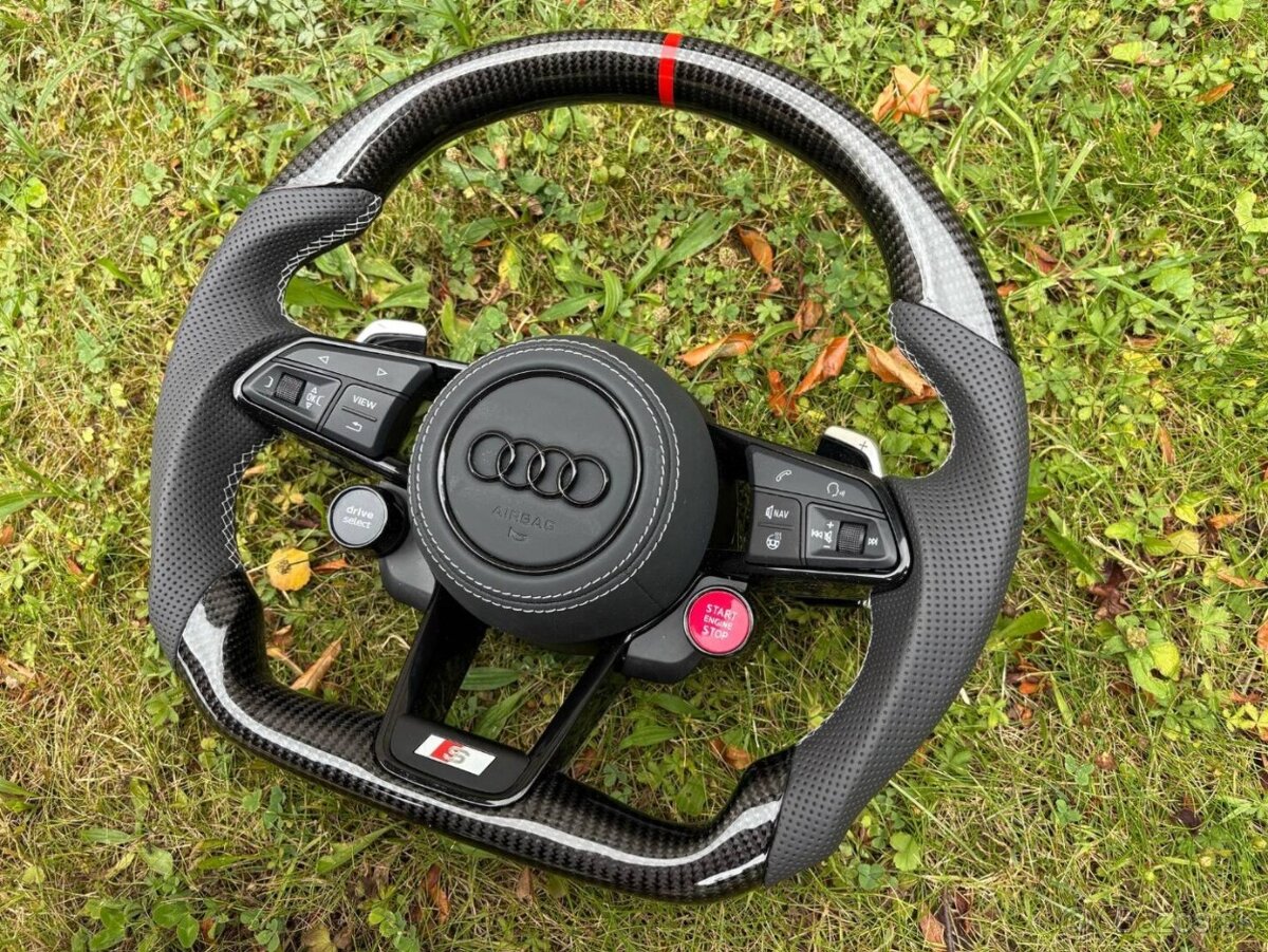 AUDI VOLANT SPORTOVY so START/STOP - DRIVE SELECT karbonový - 5