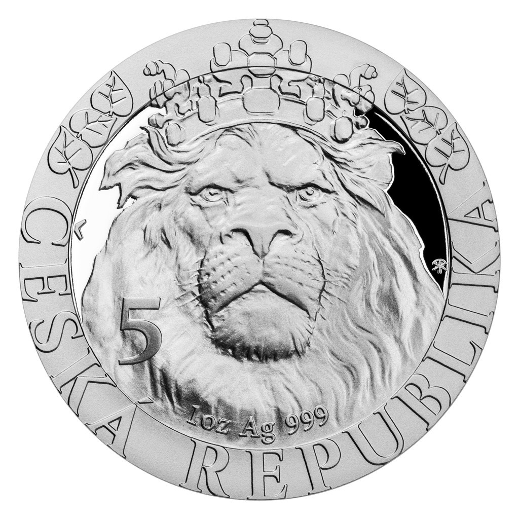 PREDÁM STRIEBORNÚ 1 Oz MINCU ČESKÝ LEV 2022 PROOF ČÍS. 602 - 5