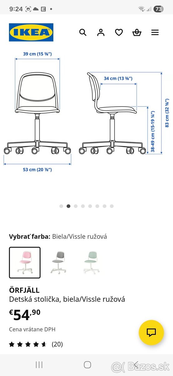 Predám detskú IKEA stoličku - 5