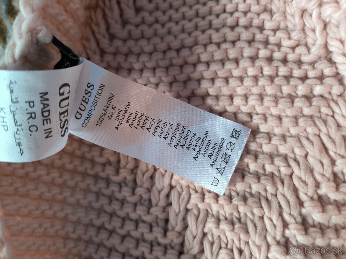 Dámsky šál Guess - púdrovo ružová - 5