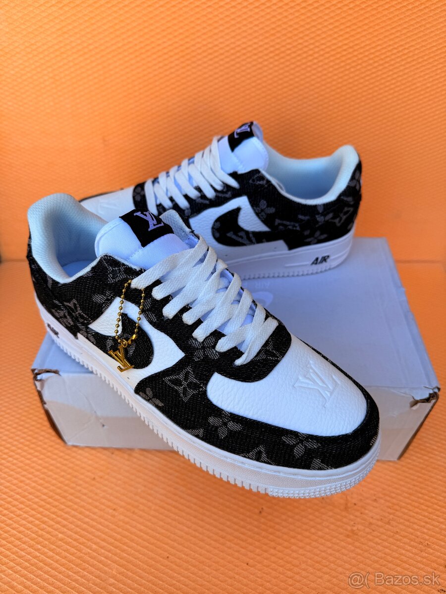 Nike Air Force x Louis Vuitton Čierne s bielim - 5