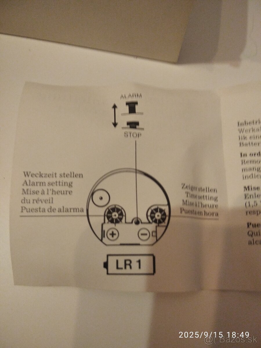 Retro stolové hodiny - nové - 5