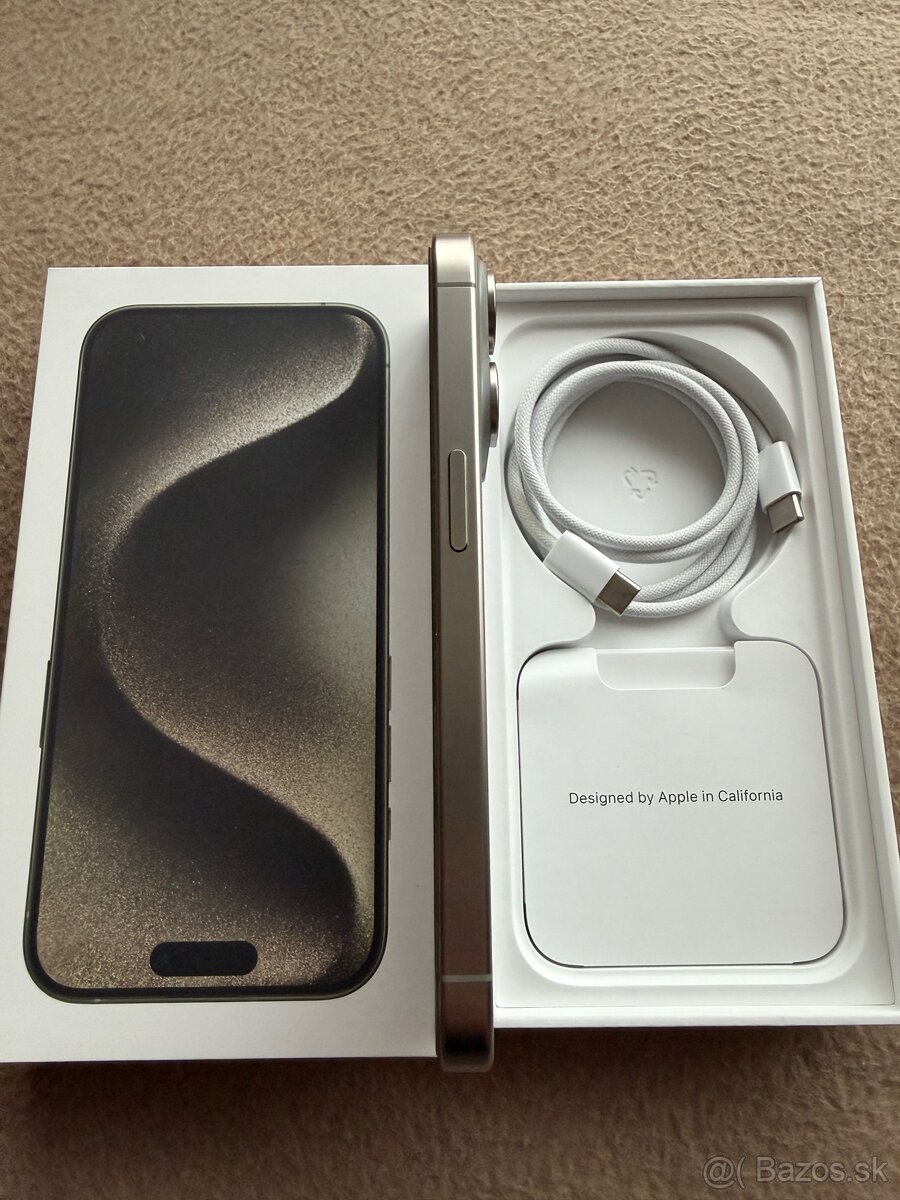 Predám IPhone 15 PRO Natrural Titanium 256GB - 5