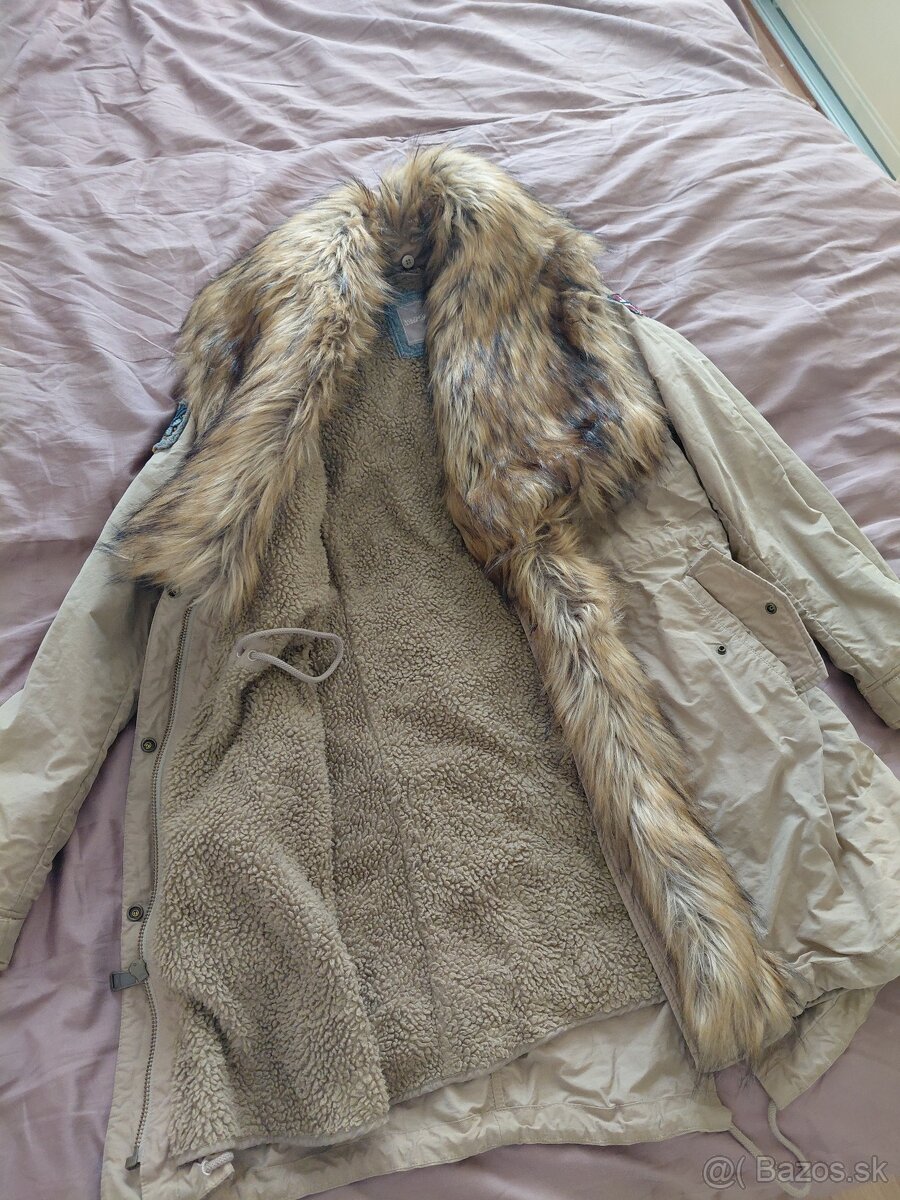 Zimná parka NAPAPIJRI, pravá kožušina - 5