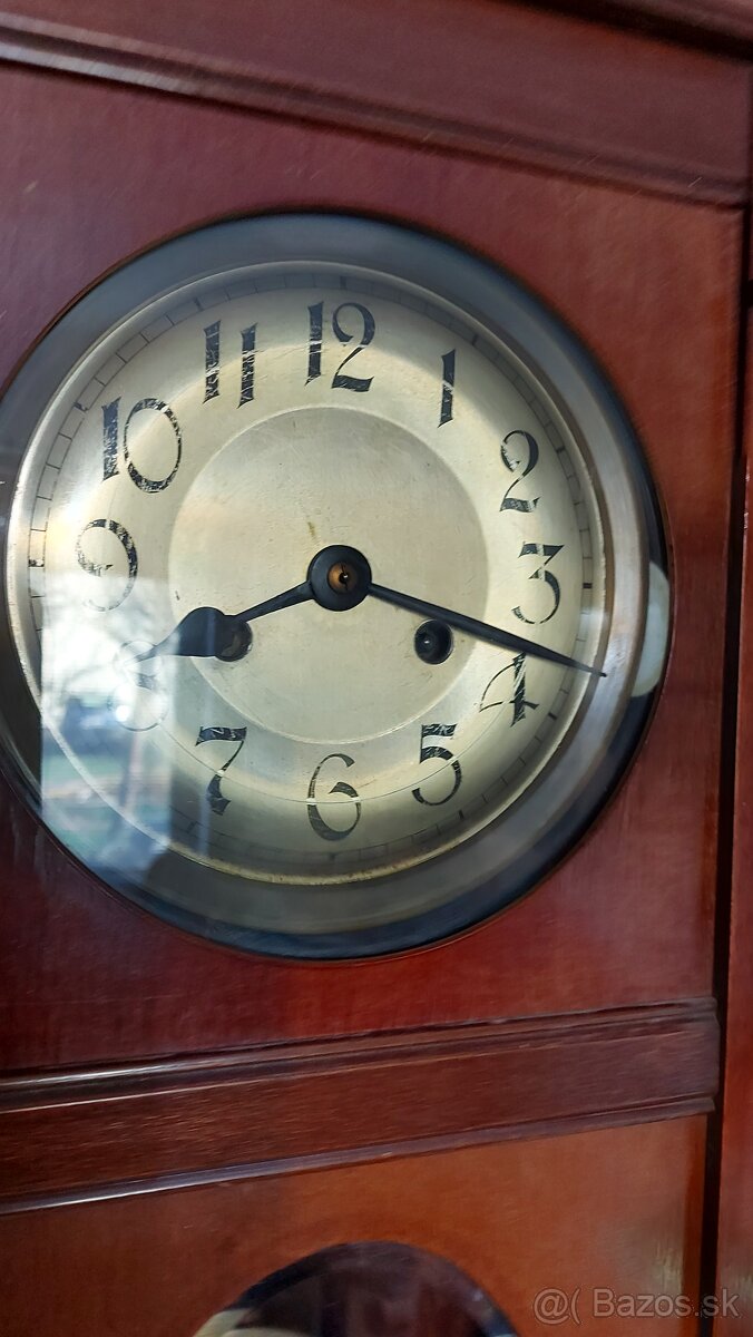 Predám funkčné starožitné hodiny DUFA polbicie dvojton - 5