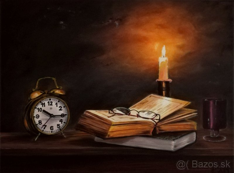 Ručne maľovaný obraz - zátišie - 5