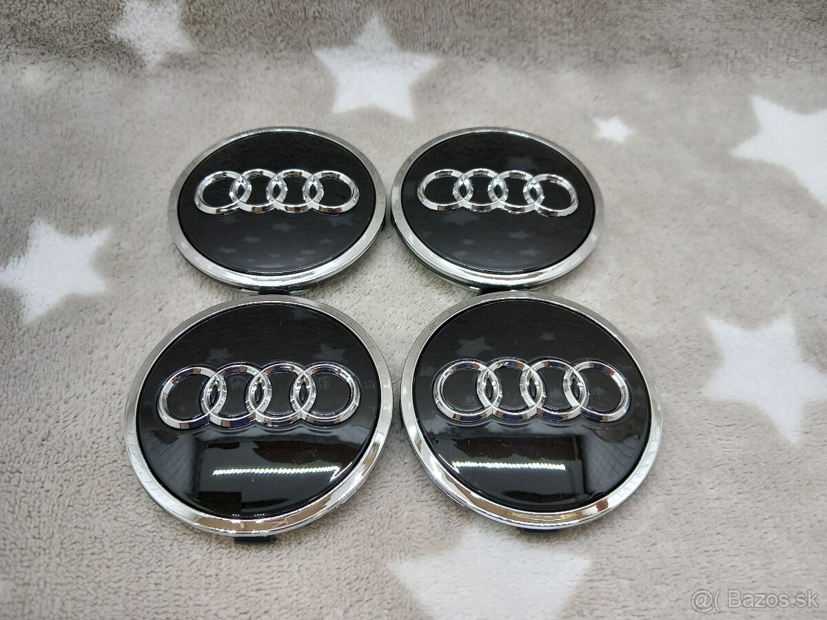 Středové krytky Audi, 61x58mm černá - 5