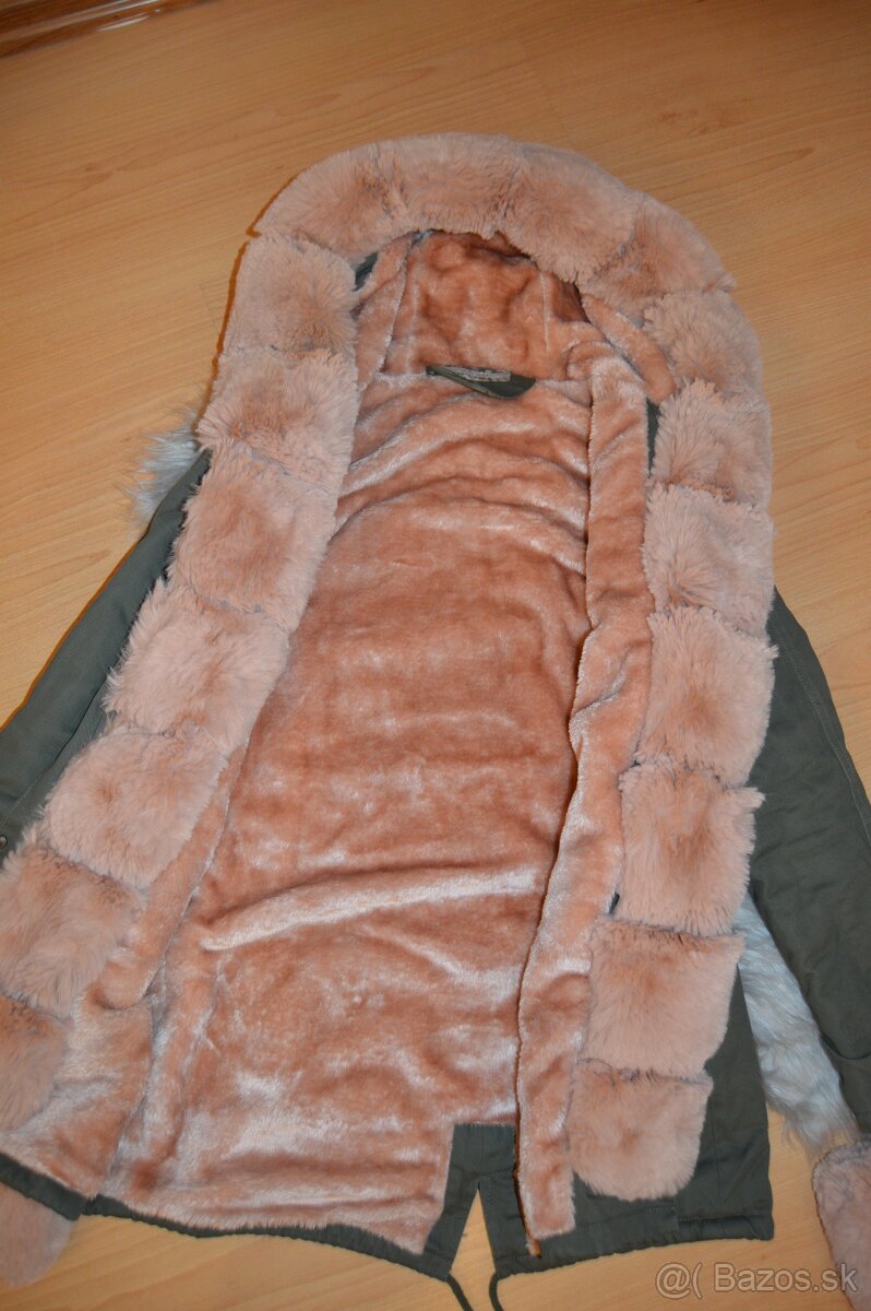 Dámska bunda s kožušinou - 5