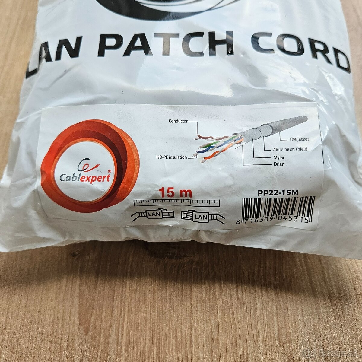 LACNO: Patch kabel Cat5E 15m - 5