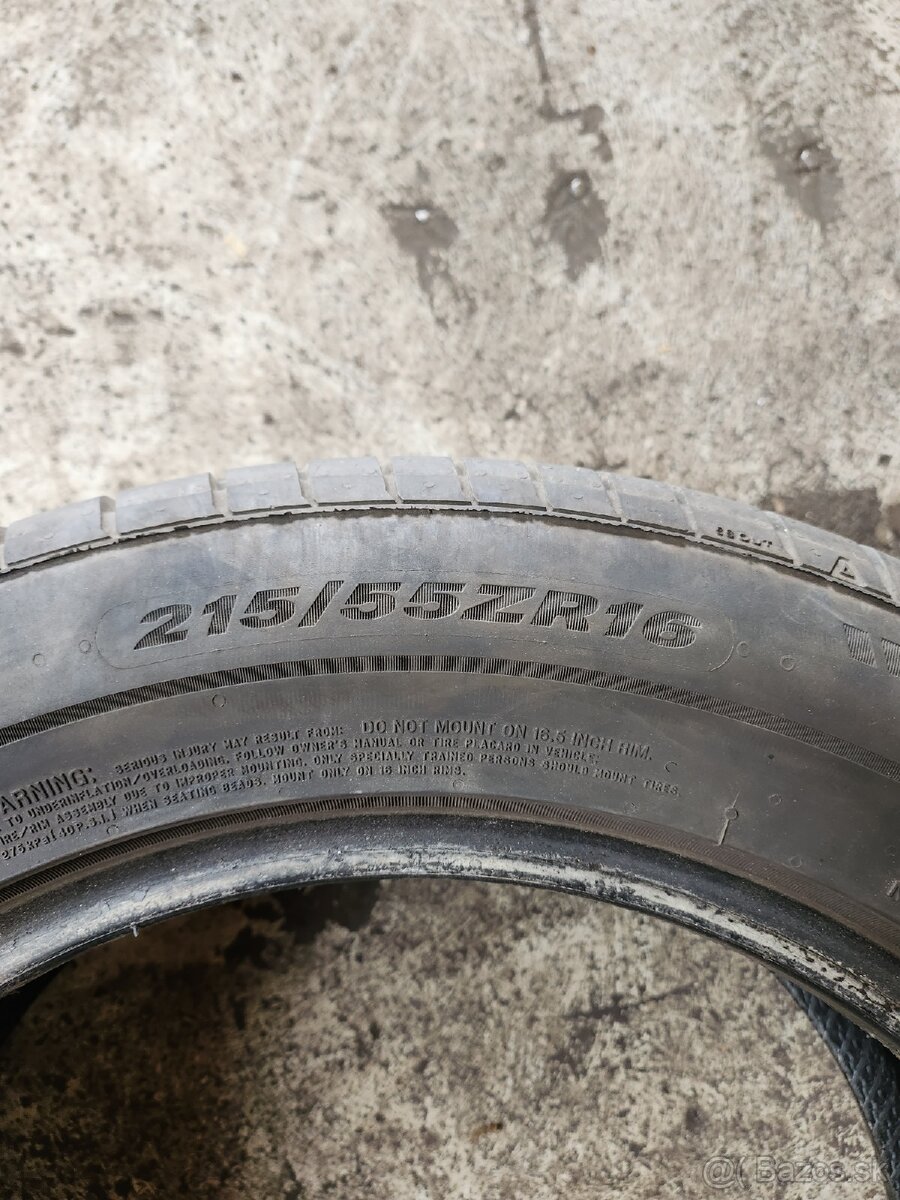 Predám 2ks letné pneu 215 55 16 - 5