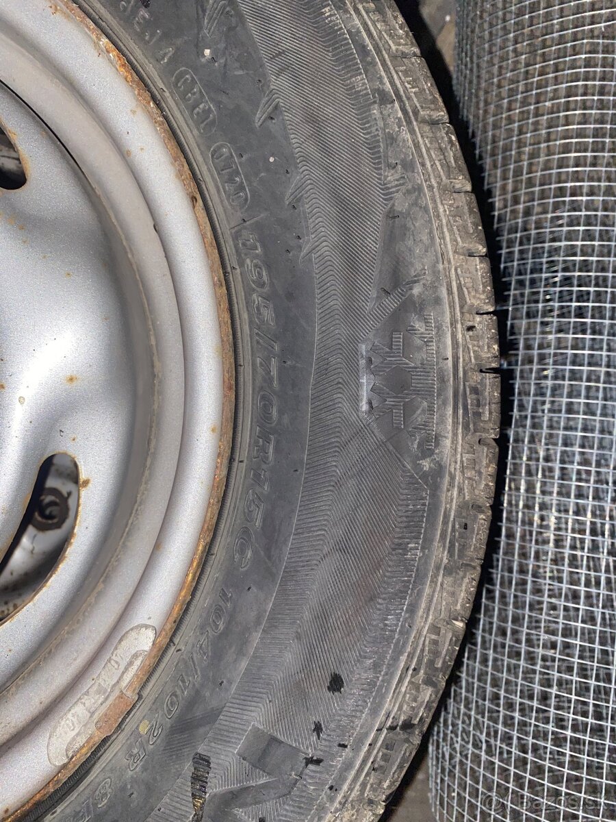 Kolesá na Ford Transit 6,50Jx15 a zimné pneu 195/70 R15 - 5